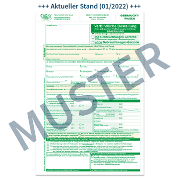 verbindl. Bestellung Gebrauchtwagen mit/ohne GW-Garantie, Bar zahlung AGB 01/2022 