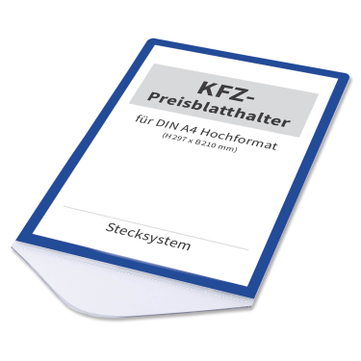 Preisblatthalter A4 Car-Fix Elegance: Stecksystem für KFZ: Front-Seitenscheibe 