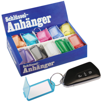 Schlüsselanhänger Duo-Quick-Snap: beschriftbares Etikett, mit Schnellverschluß 10 Farben