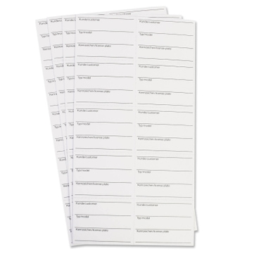Ersatzetiketten passend zu Display-Key-Schlüsseltaschen, VPE = 100 Etiketten 
