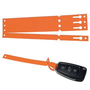 Schlaufenanhänger reißfestes Tyvek-Material, Länge 220 mm x Breite 12,7 mm Orange