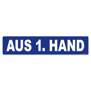 Miniletter Standard: Kennzeicheneinleger 1,5 mm stark, Motiv: Aus 1. Hand 