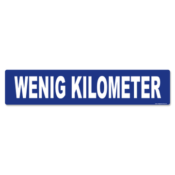 Miniletter Standard: Kennzeicheneinleger 1,5 mm stark, Motiv: wenig Kilometer 