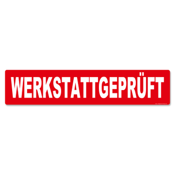 Miniletter Standard: Kennzeicheneinleger 1,5 mm stark, Motiv: Werkstattgeprüft 