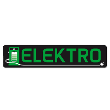 Kennzeicheneinleger Miniletter, Motiv: Elektro 1,5 mm stark 