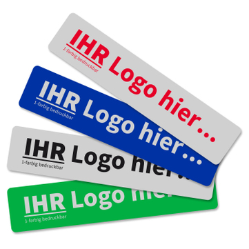 Miniletter mit Logo Werbeschild Individual: mit 1-Farbdruck, 1,5 mm stark 