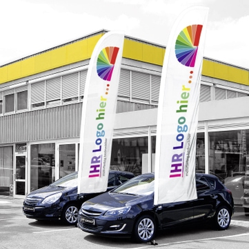 WingsBanner XL mit Individualdruck, Fahnentuch H 435 cm x B 100 cm nur Fahnentuch
