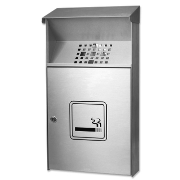 Wandascher XL rostfreier Edelstahl, Wetterschutzdeckel  
