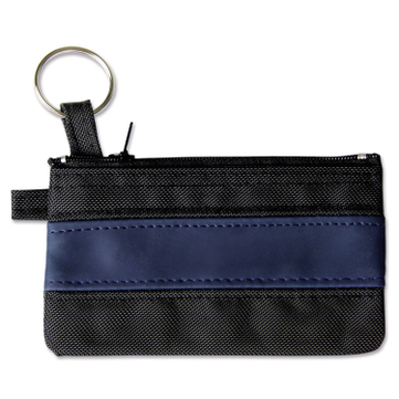 Schlüsseltasche Colour Lane mit Streifenapplikation  Schwarz/Blau
