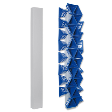 Leitzahl-Rack Organisationswand für Leitzahlen mit eingelassenem Magnet 