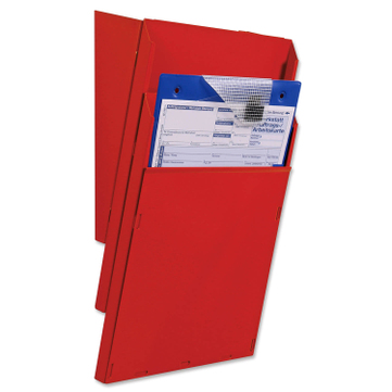Fächersystem Multi-S 2 Fächer für DIN A4, Griffsicht-System Hochformat, Metall Rot