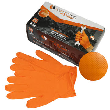 Nitril-Handschuhe XL Manutril Flex Grip: XL (9-10), extra reißfest, Top Grip 