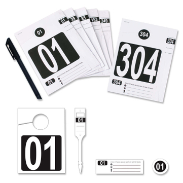 Leitzahlset 4-teilig zur Fahrzeugorganisation: Nr. 01 bis 304 Set mit 304 Stück 