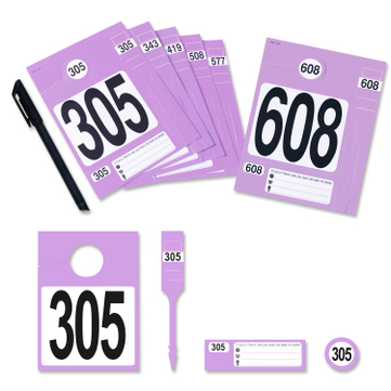 Leitzahlset 4-teilig zur Fahrzeugorganisation: Nr.305 bis 608 Set mit 304 Stück 