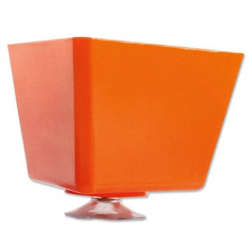 Leitzahlträger mit Saugnapf, ohne Beschriftung / Blanko  Orange / Blanko