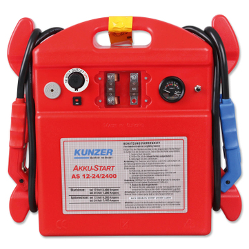 Kunzer Starthilfe AS 12-24/2400: Spitzenstrom 6200A (12V) für 12 und 24 Volt 