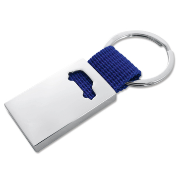 Schlüsselanhänger Driver modisches Styling mit Autologo farbiges Nylonband Silber/Blau