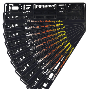 Kennzeichenhalter Colour-You: 10er Set mit individuellem Werbeaufdruck 