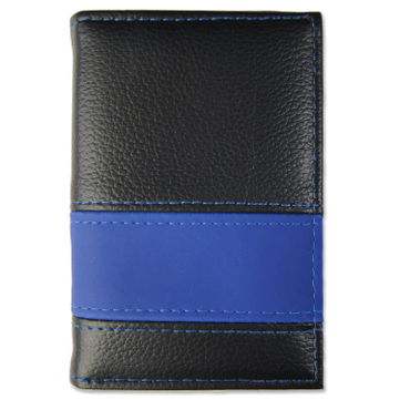 Führerscheintasche Look Plus mit 2 Steckfächer  Schwarz/Blau