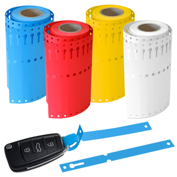 Schlaufenetiketten PVC-Schlaufenanhänger L 160 x B 12,7 mm, 1000 Stk. auf Rolle Weiss: 1000 Stk