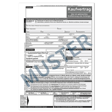 Formular-Set 3 in 1: Kaufvertrag Gebrauchtwagenverkauf an Verbraucher 