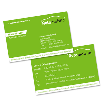 Visitenkarten mit Ihrem Logo, 1- oder 2-seitig bedruckt (1000 Stk.) 