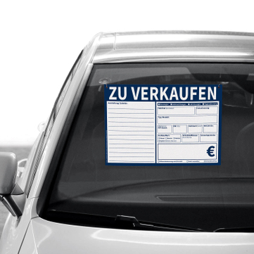 KFZ-Verkaufsschilder DIN A3: 13 Zeilen für Zubehör, 2-fach gelocht Blau