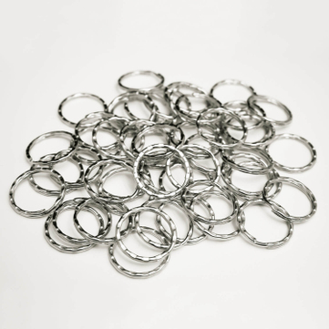 Schlüsselringe 30 mm DeLuxe: 2-fach gebogen, Reliefoptik, (VPE: 50 Stück) 