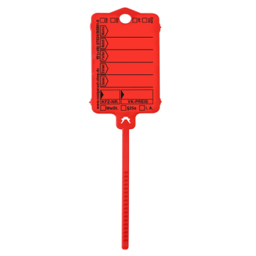Schlüsselanhänger Autotag 2: mit Raster-Schnellverschluss, 200 Stück Rot