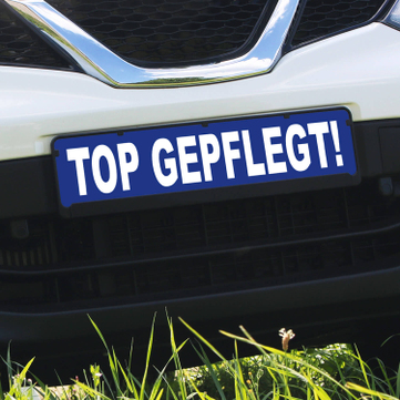 Miniletter Standard: Kennzeicheneinleger 1,5 mm stark, Motiv: Top Gepflegt 