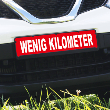 Miniletter Standard: Kennzeicheneinleger 1,5 mm stark, Motiv: wenig Kilometer 