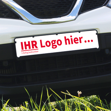 Miniletter mit Logo Werbeschild Individual: mit 1-Farbdruck, 1,5 mm stark 