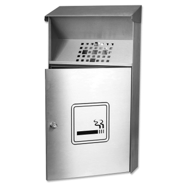 Wandascher XL rostfreier Edelstahl, Wetterschutzdeckel  