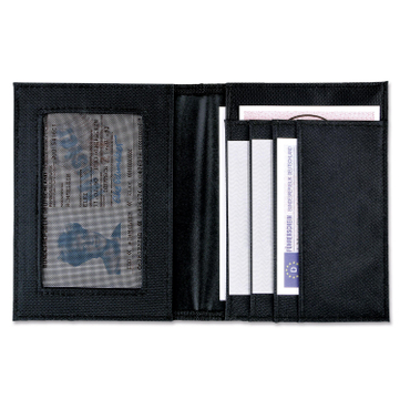 Führerscheintasche Colour Lane mit Streifenapplikation  Schwarz/Schwarz