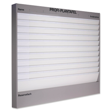 Plantafel Profi: für A4, Planungstafel, 11 Reihen: 10+1 Reihe mit Metallrahmen 