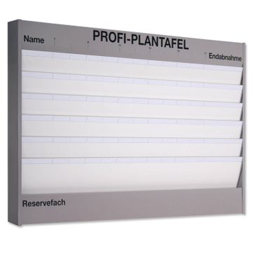 Plantafel Profi: für DIN A5, 6 Planungsreihen (5+1) Zeitskala mit Metallrahmen A5, 6 Reihen