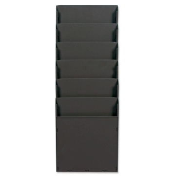 Fächersystem Multi: Griffsicht-System, 6 Fächer für DIN A4 Hochformat, Metall Umbra