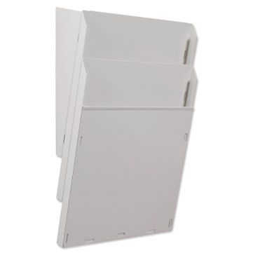 Fächersystem Multi-S 2 Fächer für DIN A4, Griffsicht-System Hochformat, Metall Hellgrau