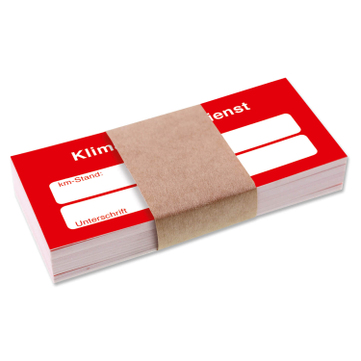 Serviceaufkleber Klima-Kundendienst: bei Datum / km-Stand  