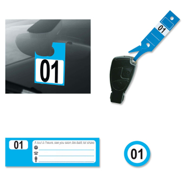 Leitzahlset 4-teilig zur Fahrzeugorganisation Nr. 01 bis 304 Set mit 304 Stück 