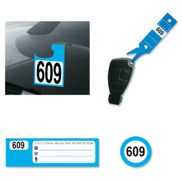 Leitzahlset 4-teilig zur Fahrzeugorganisation: Nr.609 bis 912 Set mit 304 Stück 