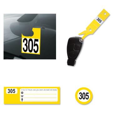 Leitzahlset 4-teilig zur Fahrzeugorganisation: Nr.305 bis 608 Set mit 304 Stück 