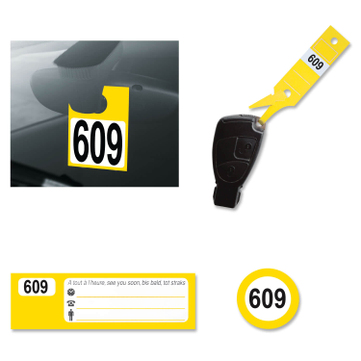 Leitzahlset 4-teilig zur Fahrzeugorganisation: Nr.609 bis 912 Set mit 304 Stück 