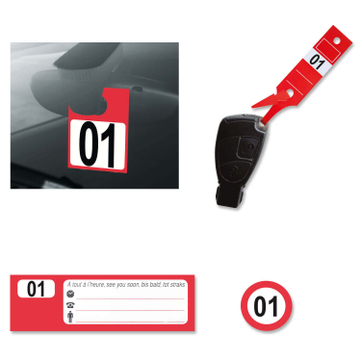 Leitzahlset 4-teilig zur Fahrzeugorganisation: Nr. 01 bis 304 Set mit 304 Stück 