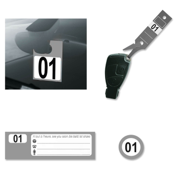 Leitzahlset 4-teilig zur Fahrzeugorganisation: Nr. 01 bis 304 Set mit 304 Stück 