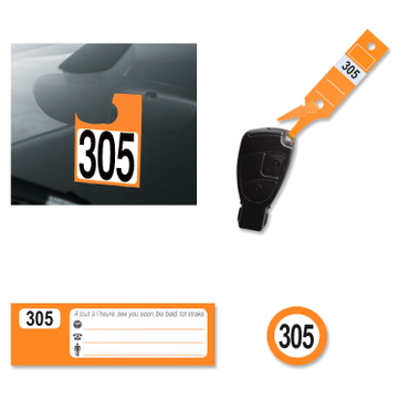 Leitzahlset 4-teilig zur Fahrzeugorganisation: Nr.305 bis 608 Set mit 304 Stück 