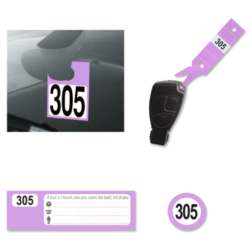 Leitzahlset 4-teilig zur Fahrzeugorganisation: Nr.305 bis 608 Set mit 304 Stück 
