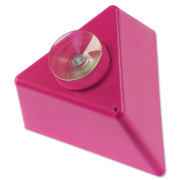 Leitzahlträger mit Saugnapf, ohne Beschriftung / Blanko  Pink / Blanko