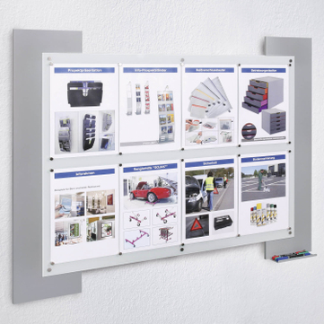 Infoboard Wall für 8 x DIN A4 Infoblätter, beschriftbar  