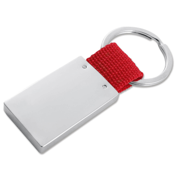 Schlüsselanhänger Driver modisches Styling mit Autologo farbiges Nylonband Silber/Rot